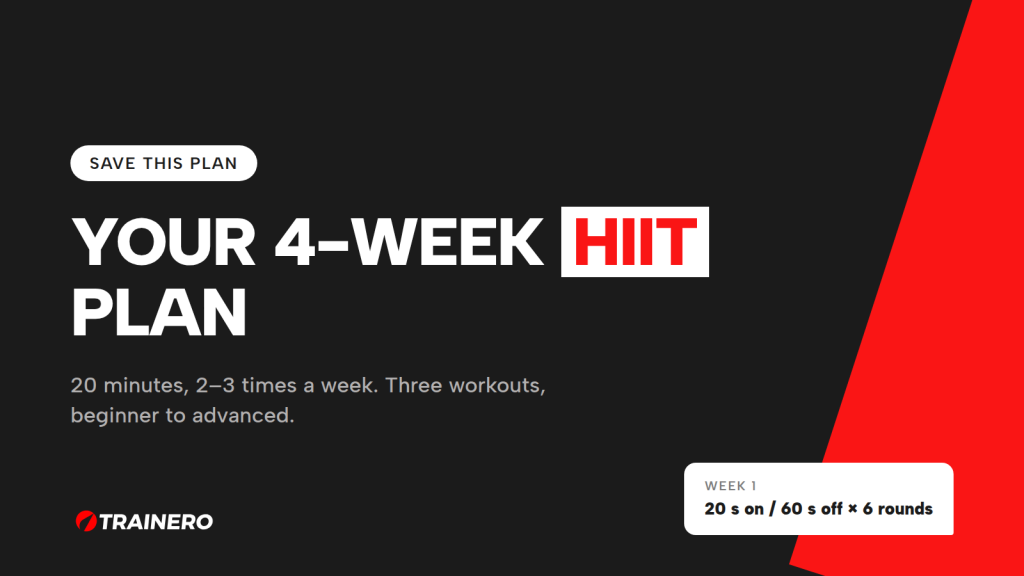 Your 4-week HIIT workout plan – beginner to advanced